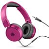 Music Sound / HEADBAND filo Basic/Cuffie on ear pieghevoli con filo e microfono - Jack 3.5 mm - Colore Rosa, One size
