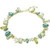 Swarovski Collana Gema, Taglio misto, Verde, Placcato color oro