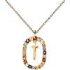 P D PAOLA PDPAOLA - Collana Lettera T - Argento Sterling 925 Placcato in Oro 18 carati - Gioielli per Donna