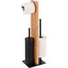 Wenko Maximex Wenko 25376100 Stand Lesina, Set Combinato, Nero/Colore Naturale