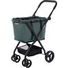 Carlett - Cube S | Carrello della Spesa Pieghevole + Borsa Rimovibile | Cestino può Essere trasformato in Borsa | Tessuto Impermeabile | Ruote Rimovibili a 360° | Design Compatto ed Elegante | Pino