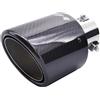 Simoni Racing TRX/121C Terminale di Scarico Universale, Uscita Singola inclinata 114 mm, Acciaio in Inox e Carbonio