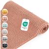 Blumtal Tappeto Bagno Antiscivolo, Tappetino Bagno in Ciniglia lavabile, Tappeto Assorbente, Certificato Oeko-TEX - 50x80cm, Rosa