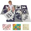 Hakuna Matte Tappeto Puzzle per Bambini con Animali - 12 Piastrelle in Schiuma 20% Più Spesse e Morbide - Per Imparare e Giocare - 100% Sicuro, Non Tossico, Inodore