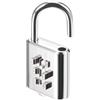 M METERXITY 6 Cifra Combinazione Lucchetto - Zinco Lega Indoor Esterno Lucchetto, Pulsante Blocco, Applicabile a Palestra Cancello Sports Armadietto (4mm, Argentato)