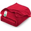 CozyLux Coperta Pile 130x150 cm, Plaid Divano Singolo in Flanella 260GSM per Donne, Regali di Compleanno per Mamma Lei, Decorazione per la Casa, OEKO-TEX 100, 130x150, Rosso