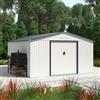 Parama Casetta da giardino in acciaio zincato bianco 3,41x3,86x2,01 m - 114,5kg - 12,3 metri quadri