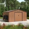 Parama Casetta da giardino in acciaio zincato rovere 3,41x3,86x2,01 m - 114,5kg - 12,3 metri quadri