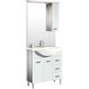BRAND S.R.L. Composizione bagno bianca con specchio e anta 87x50x196 cm