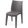 Ipae Progarden Sedia da giardino Ipae Progarden Lady impilabile effetto rattan antracite