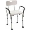 AnteaMed Sedile per bagno doccia con schienale e braccioli estraibili