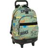 SAFTA GRAFFITI ZONE - Zaino grande con ruote, compatto, rimovibile, ideale per bambini di diverse età, comodo e versatile, qualità e resistenza, 33 x 22 x 45 cm
