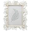YULINK Cornice portafoto vintage, 13 x 17 cm, bianco antico, ornata, per tavolo e parete, design floreale decorativo retrò, decorazione per la casa, stile antico