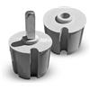 TENDEEVOLUTION Calotta Tappo per Tenda da Sole con Perno Quadro/Foro/Tondo - Ø 60/63/70 mm - Diametro: 60, Tipologia: COPPIA CON PERNO QUADRO