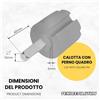 TENDEEVOLUTION Calotta Tappo per Tenda da Sole con Perno Quadro/Foro/Tondo - Ø 60/63/70 mm - Tipologia: CON PERNO QUADRO, Diametro: 63