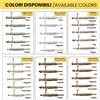 TENDEEVOLUTION Bastone per Tende in Legno 35mm Su Misura - Artigianale con Sistema a Corda o Strappo - Lunghezza: 240 cm, Movimento: A strappo, Colore: Argento Oro, Terminale: Pagoda