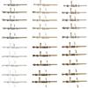 TENDEEVOLUTION Bastone per Tende in Legno 35mm Su Misura - Artigianale con Sistema a Corda o Strappo - Lunghezza: 240 cm, Movimento: A corda, Terminale: Smeraldo, Colore: Avorio Antico
