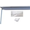 TENDEEVOLUTION Binario Estensibile per Tende a Pannello in Alluminio - Grigio Satinato - Misura: Estensibile da 221 a 280CM, Pannelli: 5