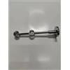 TENDEEVOLUTION Bastone Per Tenda Finitura Acciaio ø20mm, Scorritenda A Strappo, Binario Tende - Descrizione e Colore: Mensola Doppia Chiusa 18CM CROMATA