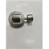 TENDEEVOLUTION Bastone Per Tenda Finitura Acciaio ø20mm, Scorritenda A Strappo, Binario Tende - Descrizione e Colore: Terminale Disco Nikel Satinato