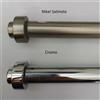TENDEEVOLUTION Bastone Per Tenda Finitura Acciaio ø20mm, Scorritenda A Strappo, Binario Tende - Descrizione e Colore: Terminale Gae Cromato