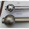 TENDEEVOLUTION Bastone Per Tenda Finitura Acciaio ø20mm, Scorritenda A Strappo, Binario Tende - Descrizione e Colore: Terminale Toyo Cromato