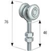 TENDEEVOLUTION Carrello Regolabile M8 con 2 Cuscinetti in Acciaio Zincato per Monorotaia MR3