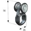 TENDEEVOLUTION Carrello Nylon con Cuscinetti Zincati Ø24mm - Per Sistema Monorotaia MR3