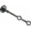 TENDEEVOLUTION Bastone per tende in metallo diametro 20mm varie misure e colori - Finitura: Acciaio lucido, Descrizione: Supporto doppio 12/20 cm