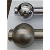 TENDEEVOLUTION Bastone per tende in metallo diametro 20mm varie misure e colori - Finitura: Acciaio satinato, Descrizione: terminale toyo