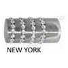 TENDEEVOLUTION Bastone per tende in metallo diametro 20mm varie misure e colori - Finitura: Acciaio satinato, Descrizione: terminale new york