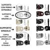TENDEEVOLUTION Supporti per Tenda da Sole a Caduta in Ferro Zincato - Vari Modelli e Colori | Made in Italy - Colore principale: Avorio, Tipologia: SUPPORTO CON PERNO ESTRAIBILE
