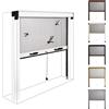 TENDEEVOLUTION Zanzariera Verticale a Rullo Su Misura per Finestre e Porte - Apertura a Molla - Larghezza: 60 CM, Altezza: 250 CM