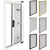 TENDEEVOLUTION Zanzariera a Rullo Su Misura con Apertura Laterale - Per Porte e Balconi, Antivento e in Alluminio - Altezza: 250 CM, Larghezza: 140 CM