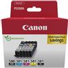 Canon 2078c007 cartuccia d'inchiostro 5 pz originale nero, blu, ciano, magenta, giallo