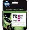 Hp confezione da 3 cartucce di inchiostro magenta originale designjet 712 da 29 ml