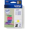 Brother lc221y cartuccia d'inchiostro 1 pz originale giallo
