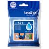 Brother lc521c cartuccia d'inchiostro 1 pz originale ciano