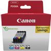 Canon 0386c008 cartuccia d'inchiostro 4 pz originale nero, ciano, magenta, giallo