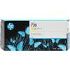 Hp cartuccia di inchiostro giallo designjet 738 da 300 ml