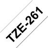 Brother tze-261 nastro per etichettatrice nero su bianco