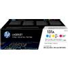 Hp confezione da 3 cartucce toner originali ciano/magenta/giallo laserjet 131a
