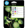 Hp confezione da quattro cartucce di inchiostro ciano/magenta/giallo e nero originali 934 e 935