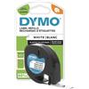 Dymo 12mm letratag plastic tape nastro per etichettatrice