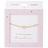 Depesche 13896.32 Bracciale in oro con cuore e pietre scintillanti, lunghezza variabile come regalo per amici e parenti