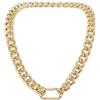 PROSTEEL Girocollo Spessa Donna Punk Oro, Collana Catena Grossa Dorata a Moschettone, Larghezza 13MM, Lunghezza 55CM, Leggero Impermeabile Ipoallergenico