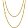 ChainsHouse Collana Uomo Donna Acciaio a Catena Cubana Sottile Robusta, 3MM Collana Minimalista Argento Lunghezza 55CM