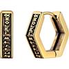 U7 Orecchini Uomo Donna Rune Vichinghe Nordiche Pentagono in Acciaio Inossidabile Colore Oro Orecchini Cerchio Uomo Oro Piccoli Regalo per Ragazzo Padre Natale Comprelanno