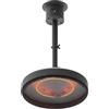 GARDWELL Stufa da soffitto 2000 W, tubo in carbonio, 3 livelli di riscaldamento, telecomando, IP65, resistente alle intemperie, regolabile in altezza 51-66 cm, Ø 44 cm