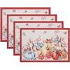 Threadmade Elrene Home Fashions - Set di 4 tovagliette all'americana, motivo zucca botanica, 33 x 48 cm